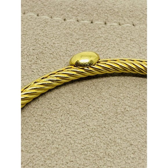 DAVID YURMAN Confetti Bangle Bracelet Diamonds 18K Yellow Gold  7.5” 2.6MM Wide - Picture 10 of 10